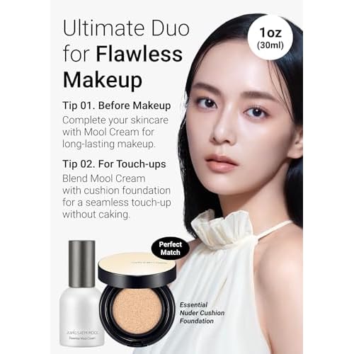 JUNG SAEM MOOL Essential Mool Cream | Hydrating Primer for a Long-Lasting Foundation Makeup, Glow Finish, Centella and Panthenol for Glass Skin, Korean Skincare (Original, 1 Fl Oz)