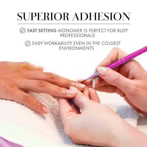 Liquid Monomer, Fast Setting Acrylic Monomer for Salon-Quality Nail Shaping and Acrylic Nail Powder Application, MMA-Free Nail Monomer with Superior Adhesion Formula, 32 oz - Joya Mia