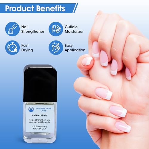 NailPlex Shield Nail Stregthener for Damaged Nails Nail Repair Advanced Formula Cuticle Serum Treatment 0.5 Fl Oz