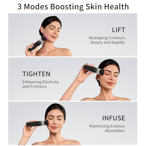 Era of Nature Red Light Facial Toning Device ? 3-Mode Microcurrent & Red Light Technology ? Lift, Tighten & Infuse ? Compact Rejuvenating Skin Tool with Hydrating Gel ? Home Beauty Device