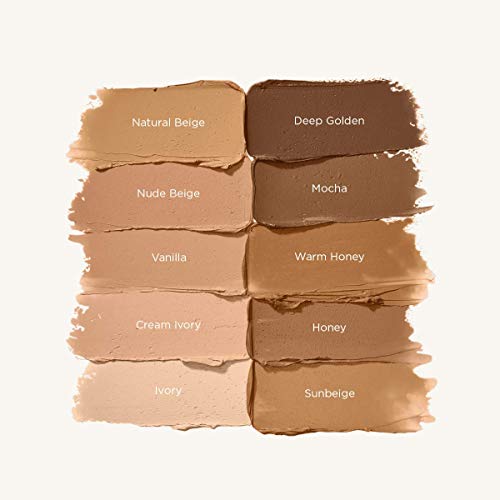 JOAH Highlighter Stick, Crystal Glow Tinted Luminizer Contour Makeup, Crystalide Peptide for Clearer, Smoother Looking Skin, Built-In Detachable Brush, Ivory