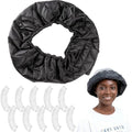 Hair Dryer Hood Set - 1 Reusable Cap & 10 Disposable Hoods
