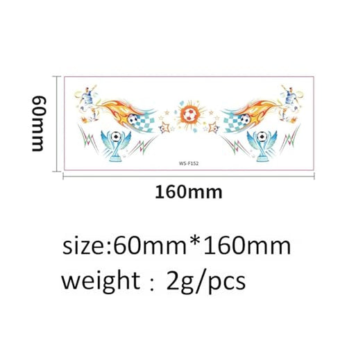 10 Sheets World Cup Soccer Face Stickers Temporary Tattoos