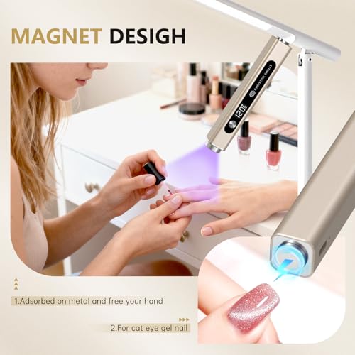 CHRISTINE SHELLY Champagne Silver Flash Cure Nail Lamp UV Light for Gel Nails