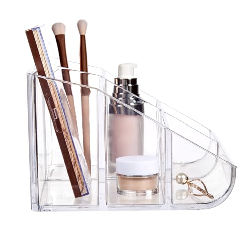 STORi Clear Makeup Organizer - 6-Compartment Vanity Storage