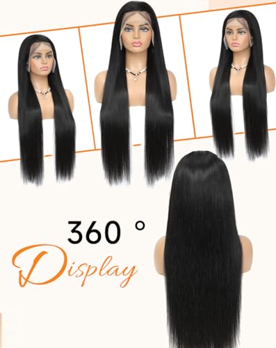 13x6 Lace Front Wig Human Hair 32" 200 Density Straight