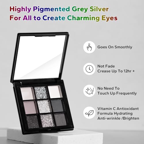 BAISEN DIARY 9-Color Smokey Eyeshadow Palette - Waterproof & Blendable