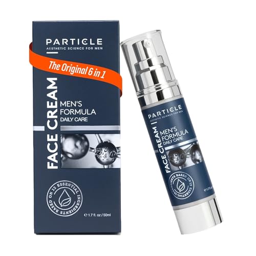 Particle 6-in-1 Face Cream for Men, Men¡¯s Daily Hydrating Moisturizer with Vitamin C, Jojoba Oil, Vitamin E & Hyaluronic Acid, Skin Care Routine, Healthy Skin Support, Pack of 1, 1.7 FL OZ