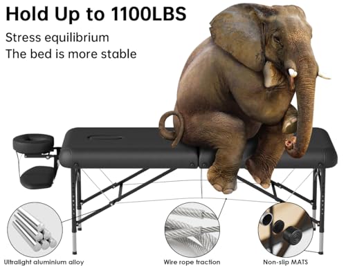 CLORIS 84" Professional Massage Table Portable Folding Adjustable