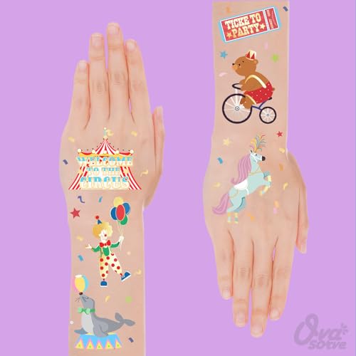 Carnival Temporary Tattoos for Kids - 42 Glitter Styles