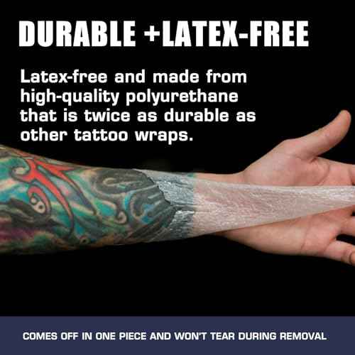 Tattoo Aftercare Bandage - 10 inches x 2.2 Yard - Clear Adhesive Roll - Easy to Apply and Remove, Second Skin, Waterproof and Latex Free Tattoo Cover up Patch