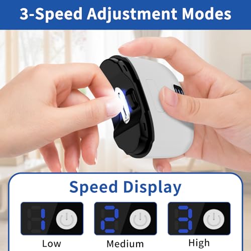 Electric Automatic Nail Clipper for Toenails Fingernailail,Smart Electric Nail Clippers,3 Speed Gears Adjustable with LED Light,Nail Clip Storage,Safety Fingernail Trimmer for Baby,Kids,Seniors