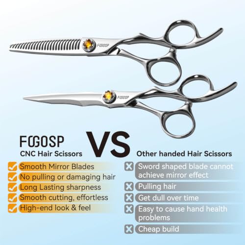 FOGOSP 6-Inch Japanese VG10 Hair Shears Set for Barbers & Salon Professionals