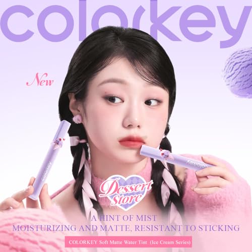COLORKEY Soft Matte Water Tint Lip - Dual-Texture, Long-Lasting