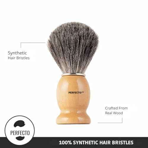 Synthetic Bristles Shaving Brush For Men, Engineered for The Best Shave of Your Life. Shaving Brush - Shave Brush for Wet Shave for Safety Razor, Double Edge Razor, Straight Razor, Shaving Razor