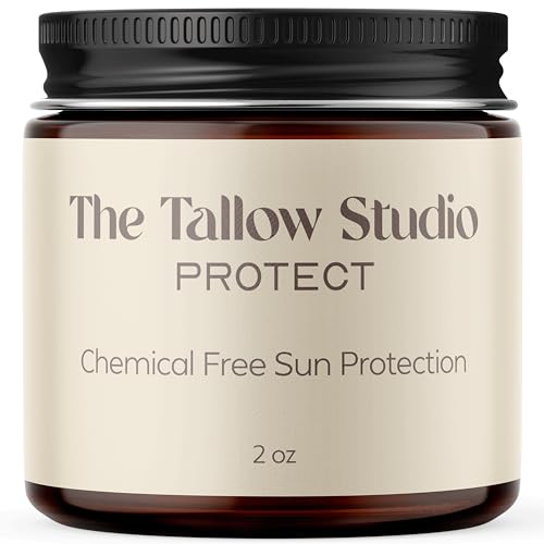 Everyday Tallow Mineral Sun Balm ~ SPF 30 | 100% Grass-Fed & Organic | Face & Body | Naturally Scented with Frankincense & Lavender Oil | Zinc Oxide | Water Resistant (2oz)