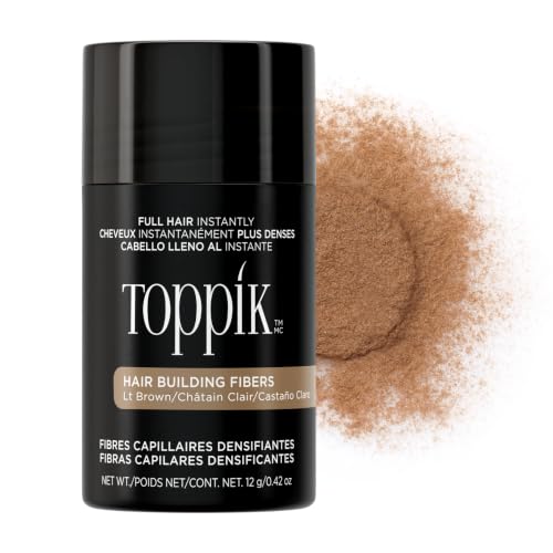 Toppik Hair Building Fibers Light Brown 0.42oz - Thicker, Fuller Hair Instantly