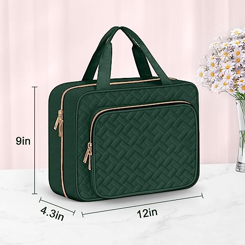 Wedama Toiletry Bag for Women, Large Cosmetic Travel Bag, Hanging Toiletry Bag for Bathroom, Thickened PVC Waterproof Travel Makeup Bag, Toiletries Bag for Travel Business Trips and Camping