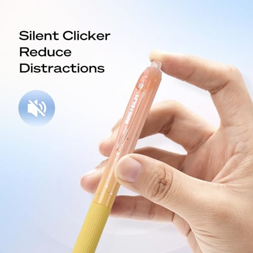 WRITECH Gel Pens 0.7mm Black Ink Retractable 6-Pack