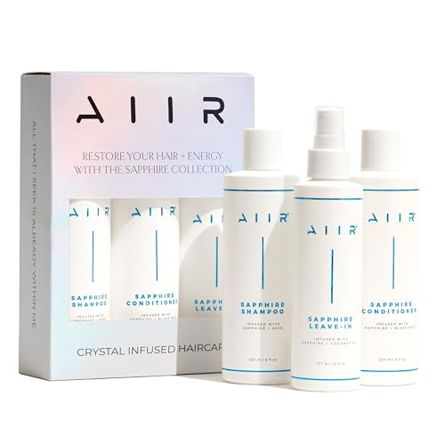 AIIR Sapphire Infused Shampoo, Conditioner & Leave-In Set