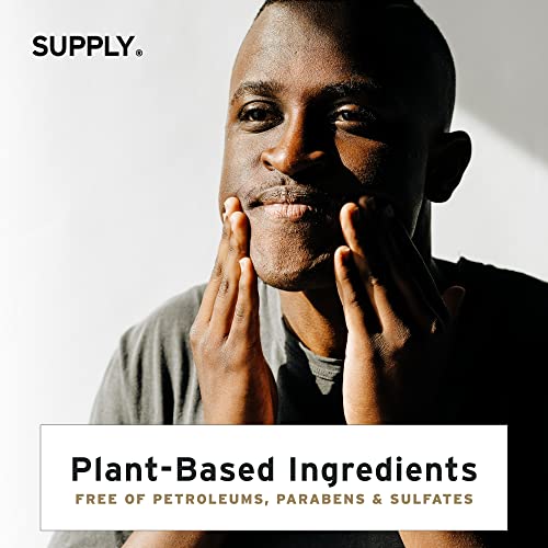 Supply Men¡¯s Facial Moisturizer ? Lightweight, Plant-Based Daily Face Cream with Aloe Vera, Green Tea & Shea Butter ? Anti-Aging, Oil-Free Hydration for Wrinkles, Fine Lines & Firmness- 3.4oz