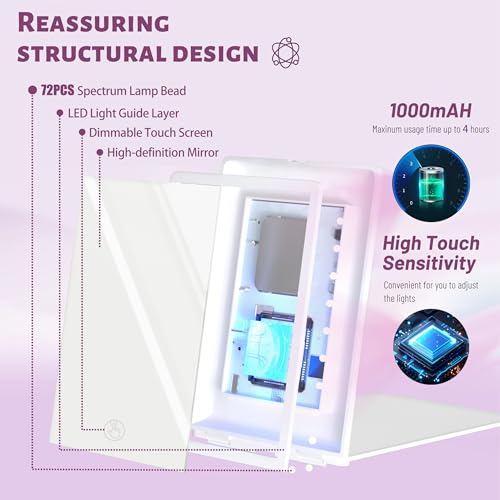 LED Makeup Mirror with Lights | Rechargeable Travel Compact
