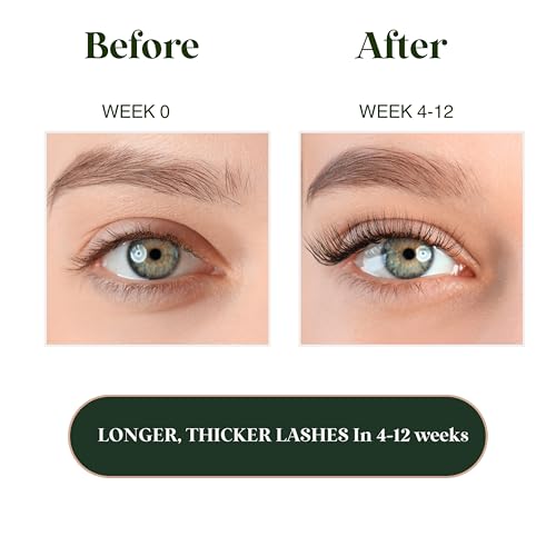 Organic Castor Oil Eyelash Growth Serum with Mascara Wand
