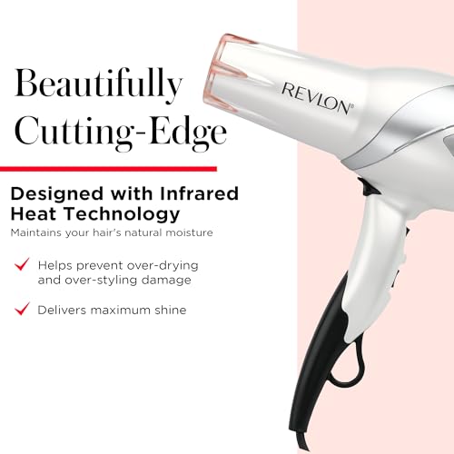 REVLON Infrared Ionic Hair Dryer 1875W with Diffuser