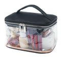 Makeup Bag Toiletry Bag for Women Large Capacity Transparent Makeup Bag Travel Bag for Toiletries Waterproof, Portable, Open Plan Design, Essential for Travel(blcak)
