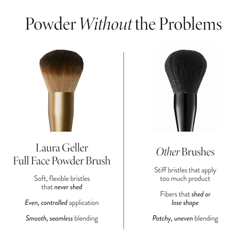 LAURA GELLER Full Face Powder Brush - Vegan, Cruelty-Free Makeup Tool