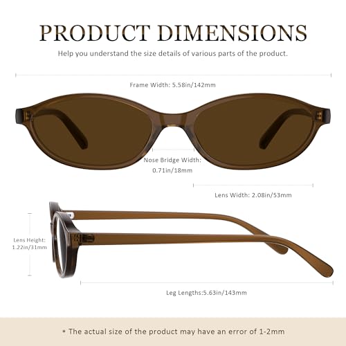 Retro Oval Cat Eye Sunglasses for Women UV400