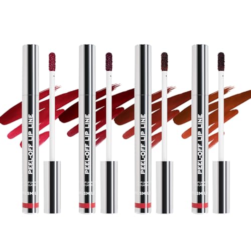 4 Pack Peel Off Lip Gloss Set - Long Lasting Matte Lip Stain