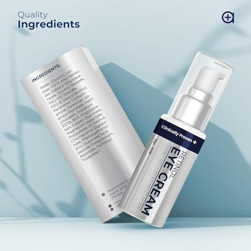 Retinol Eye Cream for Puffiness and Bags Under Eyes | Anti-Aging, Wrinkles & Fine Lines Treatment | Eye Cream for Wrinkles w/Advanced Tightening & Firming Formula | Eye Cream Anti Aging