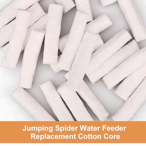 100 Cotton Rolls for Jumping Spider Water Dispenser - Absorbent Replacement Wick
