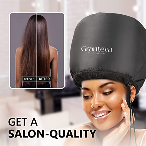Granteva Hooded Hair Dryer with Headband - Fast Drying & Deep Conditioning