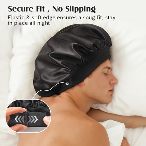 Mulberry Silk Bonnet Sleep Cap with Adjustable Band