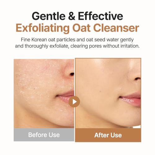 PURITO Oat Exfoliating Cleanser - Gentle Pore Care Face Wash