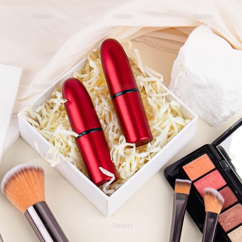 Empty Lipstick Tubes 15 Pack Red Bullet Shaped DIY Lip Balm