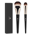 KINGMAS 2Pcs Flat Foundation & Concealer Brush Set - Korean Makeup Tools for Liquid & Cream Blending