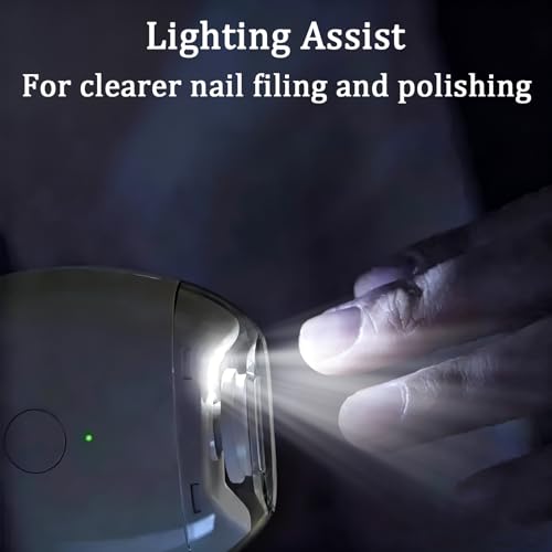 Electric Nail Clipper with LED Light & 3 Speeds