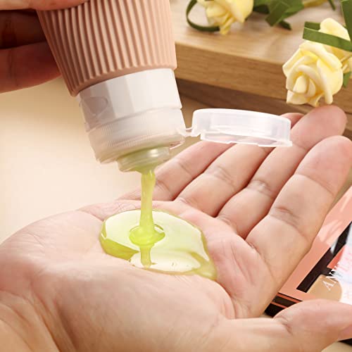 TSA Approved Travel Bottles 3oz - 4 Pack Silicone Leak Proof
