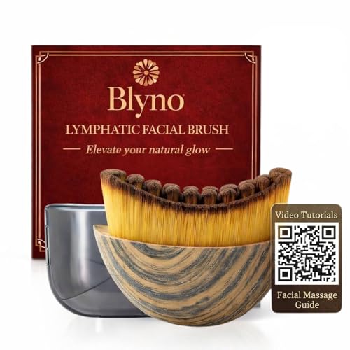 Premium Lymphatic Contour Face Brush New 2-in-1 for Sculpting, De-Puffing & Relieve Tired Face - 100% Ultra-Fine Bristle & Hypoallergenic Ergonomic Curve Lymphatic Drainage Massager for Face & Body
