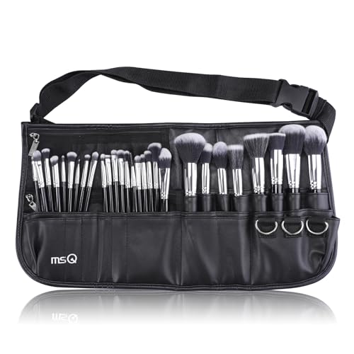 Make up Brushes set 29pcs MSQ Professional Cosmetics Brushes with Adjustable Belt Makeup Bag Foundation Powder Brush Eye Shadows Brushes Concealer Blending Brushes for Women/Girls/Artists/Holiday gift