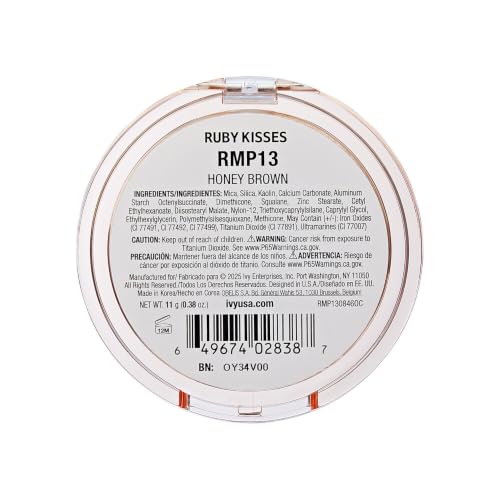 Ruby Kisses Mineral Powder Foundation - Medium Coverage, Honey Brown