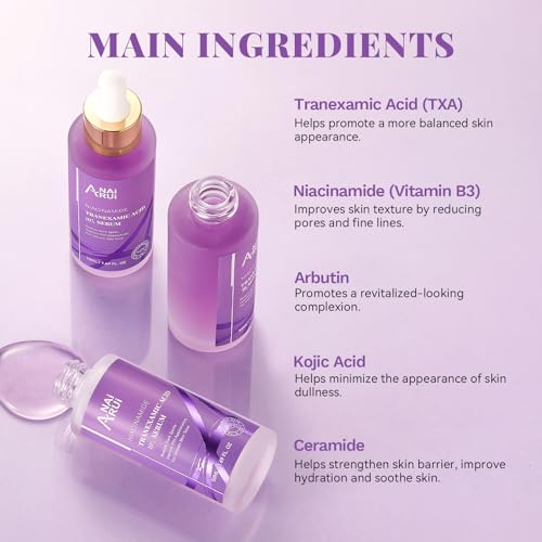 ANAI RUI 10% Tranexamic Acid Serum with Niacinamide,Kojic Acid,Ceramide, Skin Refining, for All Skin Types 1.69 FL.Oz/50 ML