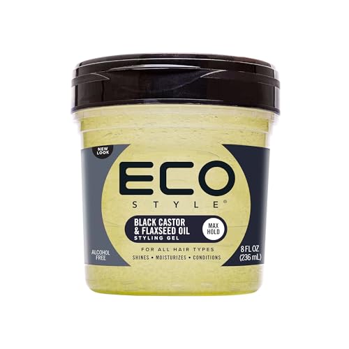 Eco Style Black Castor & Flaxseed Oil Styling Gel - 8 oz