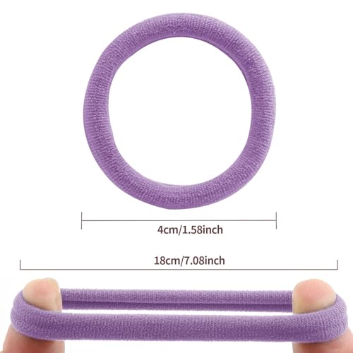 100 Pcs Thick Seamless Hair Ties for Ponytails - No Damage