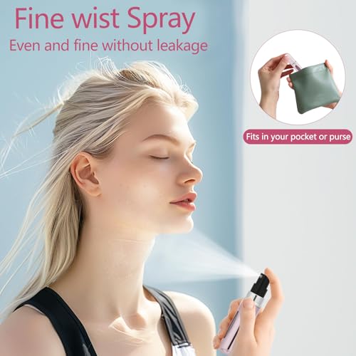 Mini Perfume Refillable Travel Spray Bottles 5ml Set - Leakproof & Portable