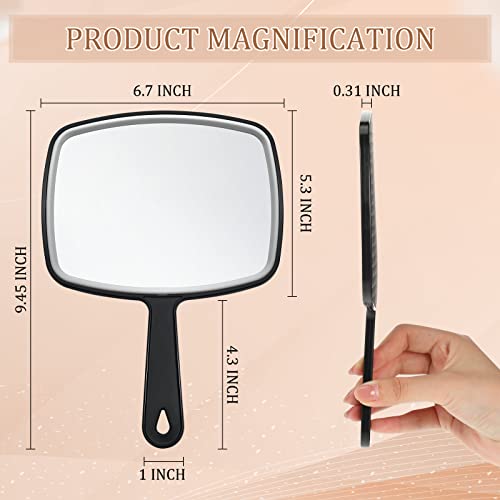 Geetery 12 Pack Hand Mirrors with Handles - Wall Mount Makeup Mirror
