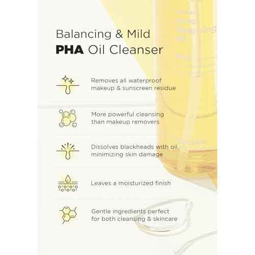 Hanskin Pore Cleansing Oil, Oil Cleanser for Face, Makeup Blackhead Sebum Remover, Korean Deep Pore Cleanser for Sensitive Skin [PHA] (10.14 oz)